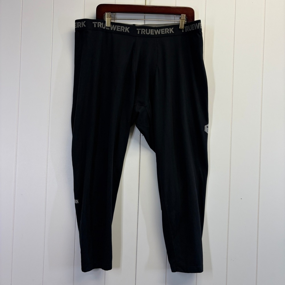 Truewerk Gorpcore Compression Leggings Men Size XL Black Performance Base Layer